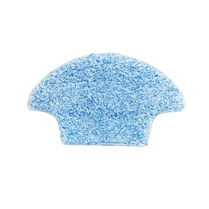 Blue speckled mop pad for robot vacuum, half-dome shape