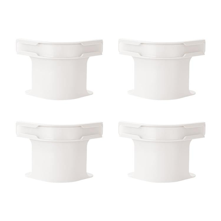 Set of 4 white anti-slip sheet clips for hidden card slot fixing