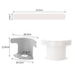 White anti-slip sheet clip dimensions diagram for card slot fixing