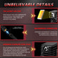 Motorcycle demon eye spotlight details: LED chip housing, waterproof connector, and plug