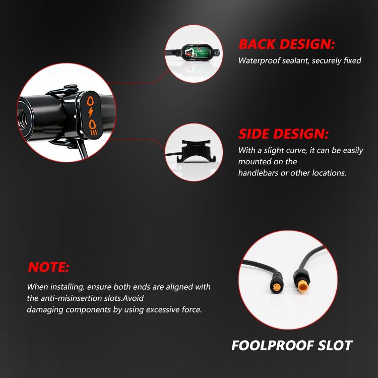 Black waterproof motorcycle spotlight with side mount and sealed back connector design