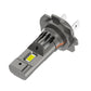 Mini LED car headlight bulb with direct-plug base, pins, and yellow LED chip