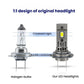 Two mini LED headlight bulbs with direct-plug bases and visible LED chips