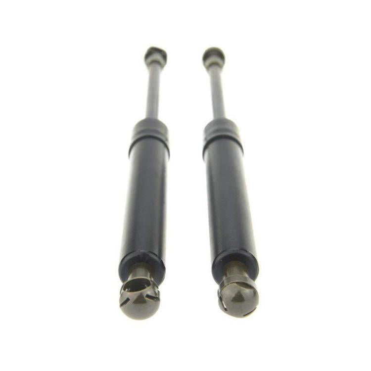 Pair of trunk gas spring struts, black cylinders with steel ball-style end fittings