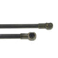 Trunk gas spring strut set shown side view with black rod and mounting caps