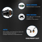 Waterproof motorcycle spotlight with side mounting clip and wiring connector ends