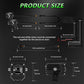Motorcycle spotlight product size diagram with dimensions and mounting measurements