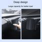 Car dashboard cup holder with deep design and large capacity; side view with 9.5 cm