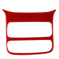 Rear A/C vent adjustment frame sticker, red carbon-fiber look, two openings