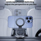 Magnetic phone holder with rotating ring for portrait or landscape orientation