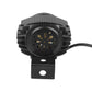 2-in-1 LED scooter headlight rear view with vented black housing and circular port