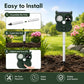 Solar ultrasonic repeller on a long metal pole with adjustable controls