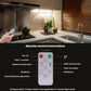 Rechargeable motion sensor light bar controlled by remote in under-counter lighting