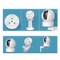 White camera base mount bracket set showing different installation angles
