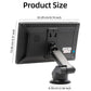 Portable car screen monitor with stand mount and rear camera connection port