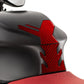 Aprilia RS 660 central area sticker set, red carbon-fiber pattern panels