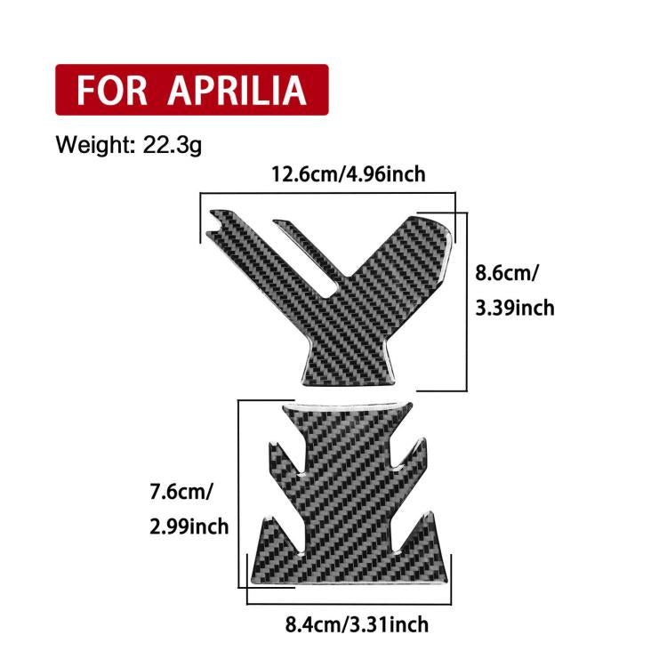 Aprilia sticker set template with dimensions for central area panels
