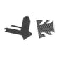 Aprilia RS 660 central area sticker set, two-piece black carbon-fiber cutouts