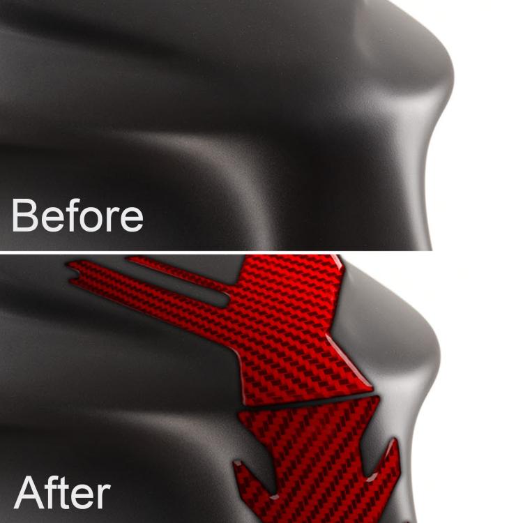 Aprilia RS 660 central area sticker panel set, red carbon-fiber pattern