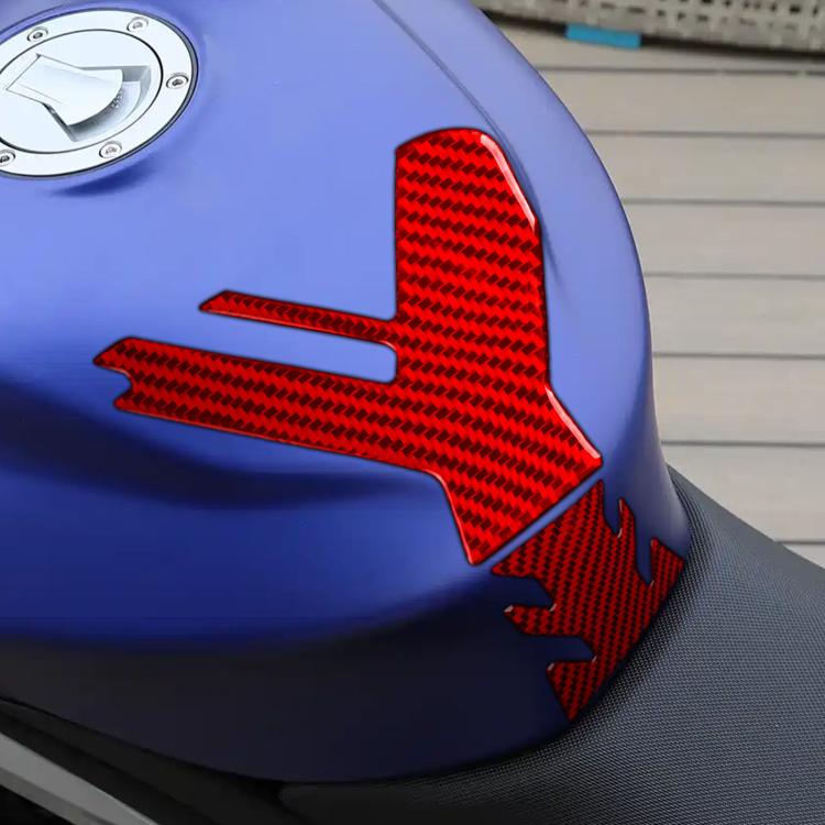 Aprilia RS 660 central area sticker panels, red carbon-fiber pattern on bike fairing