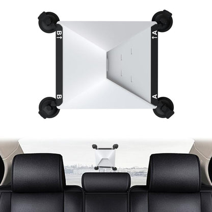 White metal satellite holder with four black suction cups and slanted mount base
