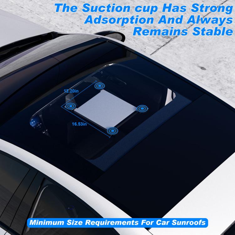 Black suction cups with dark-glass mount base for satellite holder on car
