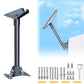 Straight pole satellite mount bracket with base plate and included hardware