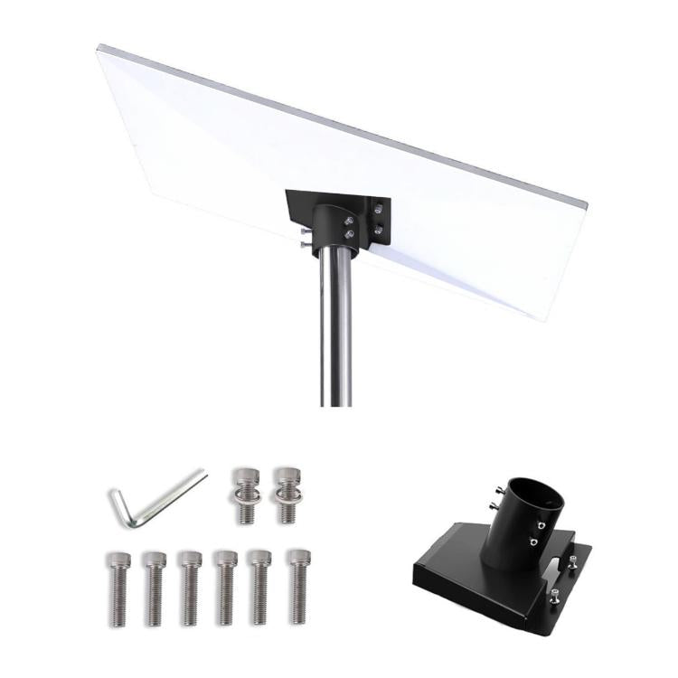 Triangular mount base kit with black tube, screws, and L-shaped hex wrench