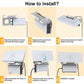 S6880 ABS wall-mount bracket showing installation steps with mounting holes