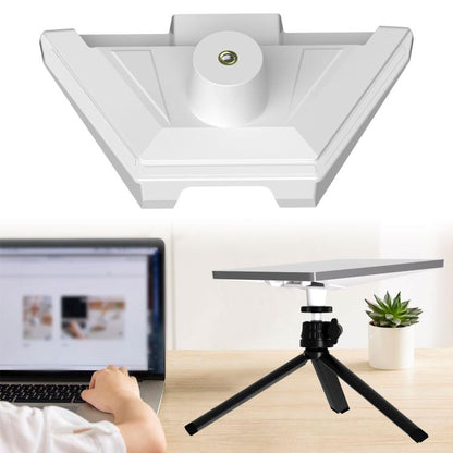 White fixed equipment bracket base with circular mounting insert