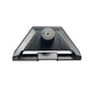 Black fixed equipment bracket base with circular mounting insert