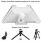 White fixed equipment bracket base with mounting hardware and adapters
