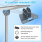 Outdoor ground mounting bracket with rotating top plate, pipe post, and base adapter disk