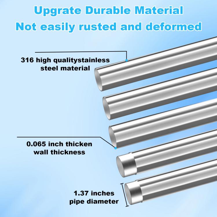 Stainless steel pipe sleeves for outdoor ground mounting bracket with end openings