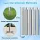 Outdoor ground mounting bracket parts with base plate and multiple metal pipe lengths