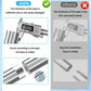 Thick stainless steel mounting pipe sleeve with screw mount and reinforced end