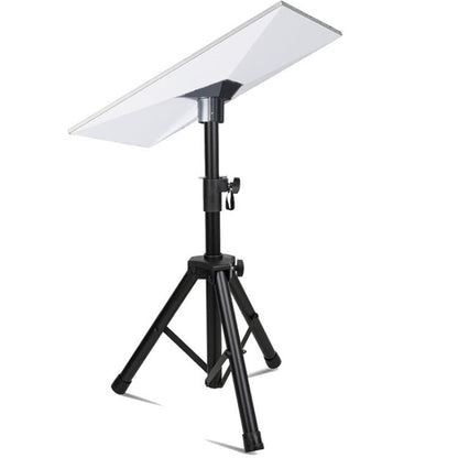 Outdoor tripod stand with mount arm and three foldable black legs