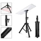 Tripod stand for outdoor satellite setup with adjustable mounting bracket