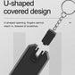 Compact keychain emergency window breaker with U-shaped covered opening