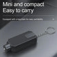 Black compact emergency window breaker tool with keychain for easy carry