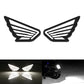 Pair of wing-shaped LED marker lights with white glowing stripes