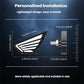Wing-shaped LED light with mounting screw hardware and compact profile
