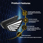 Wing-shaped LED light with bright strip design in black heat-dissipating housing