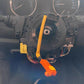 Automotive clock spring reel with orange connector and yellow center ring