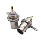 Gold-plated BNC female socket with two screw lugs and central pin contact