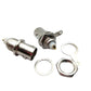 Gold-plated BNC female socket set with mounting hardware and split-ring washers