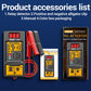 Relay tester kit accessories shown with tester unit, alligator clips, and manual packaging box