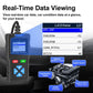 OBD2 scanner displaying real-time engine data on its screen