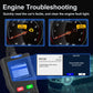 OBD2 scanner for engine fault troubleshooting with on-screen warning prompts