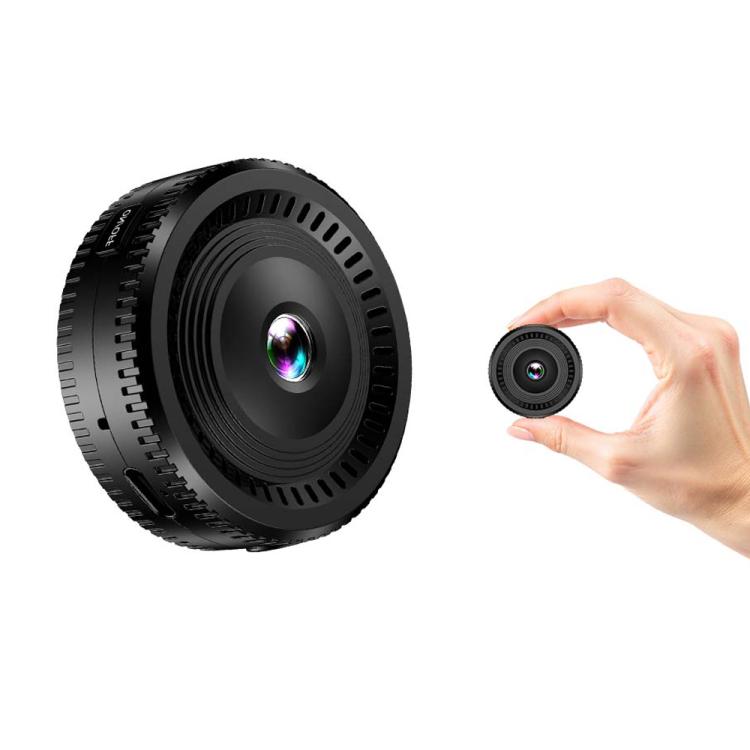 C8 fisheye wide-angle security lens, black circular body with rainbow glass core